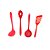 Kit para Cozinha em Silicone Concha Pegador Escumadeira 4pçs - Imagem 1