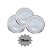 Prato Sobremesa De Luxo Borda Prata 19cm - Kit 120 unidades - Imagem 3
