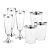 Kit Copo Taça Prato Talher Descartável Luxo 40 convidados - Imagem 3