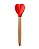 Espátula Coração Em Silicone e Cabo de Bambu - GMECOR-RED - Imagem 1