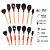 Kit 7 Utensílios Culinários Cabo Madeira Ponta em Silicone - Imagem 2