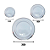 Prato Sobremesa De Luxo Borda Prata 15cm - Kit 120 unidades - Imagem 3