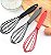 Batedor Fouet Profissional 26cm em Silicone Para Massas Ovos Bolo Cozinha - Imagem 4