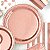 Kit 200 Pratos Sobremesa 18cm Descartáveis de Luxo em Papel Para Festa - Rose Gold - Imagem 5