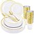 KIT 80 CONVIDADOS - Copo Prato Guardanapos Descartável De Luxo - Gold - Imagem 1