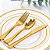 Kit 20 Mini Garfos 10cm Descartáveis de Luxo em Plástico Gold - Imagem 3