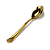 10 Colheres Sobremesa 17,3CM Descartáveis de Luxo em Plástico Gold - Imagem 1
