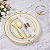 5 Pratos Sobremesa 19cm Descartáveis de Luxo em Plástico Gold - Imagem 2