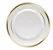 5 Pratos Sobremesa 19cm Descartáveis de Luxo em Plástico Gold - Imagem 1