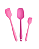 Kit 3 Espátulas Silicone Cozinha Reforçada Pão Duro Curva - Imagem 1