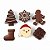 Forma Silicone Natalina Formato Árvore Boneco de gingerbread Papai Noel Presentes - Imagem 4