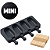Forma de Silicone Magnum Mini Preta Picolé  4 Cavidades - Imagem 1