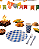 Kit 20 Convidados Grafo Faca Refeição Plástico Pratos Copos Festa Junina Papel - Imagem 6