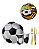 KIT 10 Pratos Copos Bola Futebol Papel Garfo Faca Refeição Plástico Festa Decoração - Imagem 1