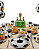 KIT 20 Pratos Copos De Bola De Futebol Papel Garfo Faca Refeição Plástico Festa Decoração - Imagem 2