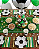 KIT 20 Pratos Copos De Bola De Futebol Papel Garfo Faca Refeição Plástico Festa Decoração - Imagem 4