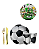 KIT 20 Pratos Copos De Bola De Futebol Papel Garfo Faca Refeição Plástico Festa Decoração - Imagem 1