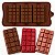 Forma de Silicone Barra de Chocolate Tablete 3 Cavidades Molde Confeitaria - Imagem 5