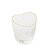 Copo P/ Shot De Vidro Coração Borda Dourada 50ml C/1uni - Ollypop - Imagem 1