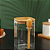 Adorno Pote De Vidro Quadrado Tampa Bambu 12cm - 1un - 550ml - Imagem 17
