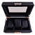 Porta Relógios Estojo Pulseiras 3 Nichos com Visor 8x11x18,5 Aveludado - Imagem 1