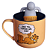 Caneca com Infusor Garfield  Que tal tomar um Chá 350ml - Imagem 1