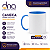 Caneca Cerâmica 325ml com Alça e Interior Azul Claro - Para Sublimação - Imagem 1