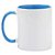 Caneca Cerâmica 325ml com Alça e Interior Azul Claro JKB - Imagem 1