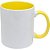 Caneca Cerâmica 325ml com Alça e Interior Amarela Live - Imagem 1