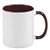 Caneca Cerâmica 325ml com Alça e Interior Marrom Live - Imagem 1