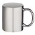 Caneca Cerâmica 325ml Metalizada Prata JKB - Imagem 1