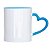 Caneca Cerâmica com Alça Coração Interior Azul Claro 325ml Metalnox - Imagem 1