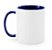 Caneca Cerâmica 325ml com Alça e Interior Azul Escuro Metalnox - Imagem 1
