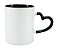 Caneca Cerâmica com Alça Coração Interior Preta 325ml Metalnox - Imagem 1