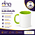 Caneca Cerâmica 325ml com Alça e Interior Verde Claro - Para Sublimação - Imagem 1