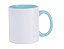 Caneca Cerâmica 325ml com Alça e Interior Ciano Metalnox - Imagem 1