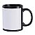 Caneca Cerâmica 325ml Preta com Tarja Branca JKB - Imagem 1