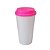 Copo Buck 500ml Branco com Tampa Pink - Imagem 1