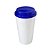 Copo Buck 500ml Branco com Tampa Azul Escuro - Imagem 1