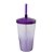Copo Twister 500ml Degradê com tampa e canudo Roxo - Imagem 1