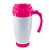 Caneca Copo Térmico Plástico com Tampa Rosa 500ml - Imagem 1