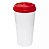 Copo Buck 500ml Branco com Tampa Vermelha - Imagem 1