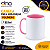 Caneca de Polímero Interior e Alça Rosa 325ml - Para Sublimação - Imagem 1