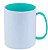 Caneca Polímero Branca 325ml c/ Interior e Alça Verde Tiffani - Imagem 1