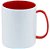 Caneca Polímero Branca 325ml c/ Interior e Alça Vermelha - Imagem 1