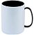 Caneca Polímero Branca 325ml c/ Interior e Alça Preta - Imagem 1
