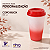 Copo Buck 500ml Degradê com Tampa Vermelha - Imagem 1