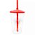 Copo Twister 500ml Transparente com tampa e canudo Vermelho - Imagem 1