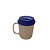 Copo Buck kids  325ml Branco com Tampa Azul Escuro - Imagem 1