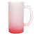 Caneca de Chopp Vidro 475ml Jateada Vermelha Fosca Metalnox - Imagem 1